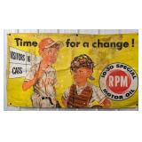 5ft Vintage RPM Motor Oil Baseball Pitching Change