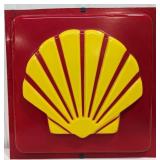 Vintage Shell Servic Station Embossed Plastic Adve