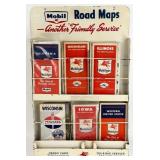 Vintage Mobil Service Station Road Map Display Rac