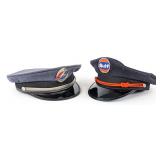 Vintage Greyhound Bus and Gulf Service Attendant H