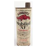 Early Gargoyle Mobiloil AF Imperial Quart Metal Oi