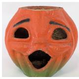 Vintage Paper Mache Jack-O-Lantern Halloween Pumpk