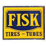 Fisk Tires - Tubes Porcelain Flange Sign (TAC)