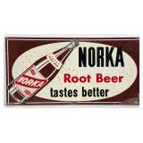 Vintage SST Norka Root Beer Advertising Sign w/ Bo