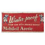 Large Early Mobiloil Arctic Winter-Proof Motor Oil