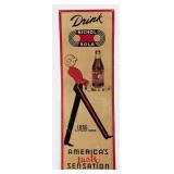 3ft Vintage SST Nichol Kola Embossed Advertising S