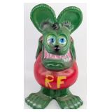 Cast Aluminum Painted Rat Fink Statue
