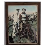 Original 1920s Indian Motorcycle Hill Climb Colori