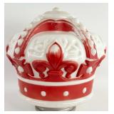 Original Vintage Standard Oil Red Crown Milk Glass