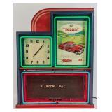 Vintage Art Deco Neon Advertising Dealership Clock