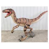 9ft Life Size Velociraptor Fiberglass Dinosaur Sta