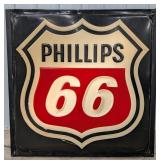 Large Phillips 66 Gas Station Embossed Lighted Sig