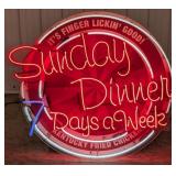 Large KFC Sunday Meals 7 Days A Week Neon Sign / K