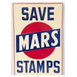 Vintage SST Mars Stamps Embossed Sign