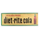 4-1/2ft Vintage SST Diet-Rite Cola Embossed Sign w