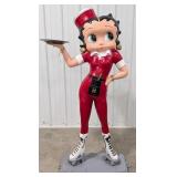 5ft Betty Boop Drive-In Car Hop Cast Metal Statue