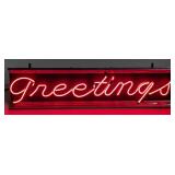 Vintage Greetings Neon Sign
