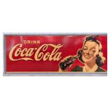 9-1/2ft Vintage Coca-Cola Masonite Soda Advertisin