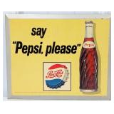 Vintage TOC Pepsi- Cola " Say Pepsi please" Coun