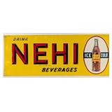 SST Nehi Beverages Embossed Advertising Sign / Bot