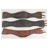 3) Vintage 1940s-1950s Motorcycle Studded Leather