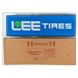 3ft NOS Vintage Lee Tires Embossed Lighted Lexan 2