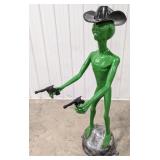 Life Size 5-1/2ft Cowboy Alien Cast Metal Statue