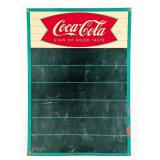 Vintage SST Coca-Cola Fishtail Logo Menu Board Sig