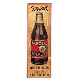 Vintage SST Drink Nichol Kola Advertising Sign w/