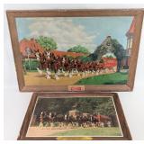 2) Vintage Budweiser Beer Clydesdale Advertising S