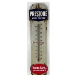 3ft Vintage SSP Prestone Anti-Freeze Embossed Ther