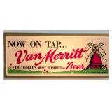 Vintage Van Merritt Beer Lighted Countertop Sign