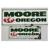 Lot Of 2 Vintage SSP Moore Oregon Advertising Sign