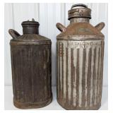 Early Gas Station 5 & 10 Gallon Oil / Gasoline Can