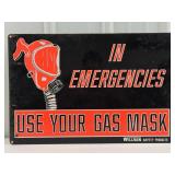 Vintage SST Willson Safety Products Gas Mask Sign
