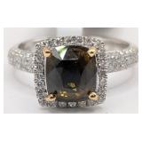 18K Gold Alexandrite & Diamond Ring