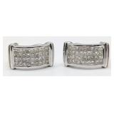 18K Gold French Clip Diamond Earrings