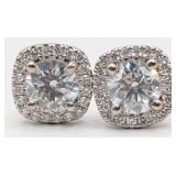 18K Gold Diamond Stud Earrings