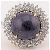 Sterling Gold Overlay 30.27 CT Star Ruby & Sapphir