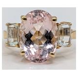 14K Gold Pink Morganite Ring
