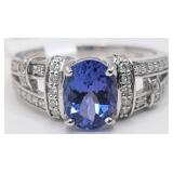 18K Tanzanite & Diamond Ring