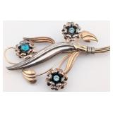 Vintage Louis Stern 800 Silver 12K Gold Filled Rhi