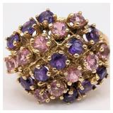 10K Gold Amethyst & Sapphire Ring