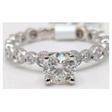 18K Gold Round Brilliant Cut Diamond Ring