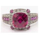 14K Gold Ruby & Diamond Ring