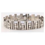 Vintage Taxco Sterling Hinged Link Bracelet