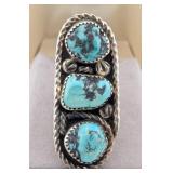 Vintage Sterling Navajo P. Padilla Three Kingman T