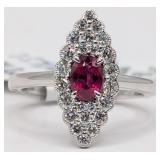 Platinum Aaron Gofflieb Ruby & Diamond Ring