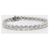 14K Gold Sheffield & Sons Diamond Tennis Bracelet