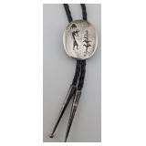 Vintage Sterling Navajo Gary Nez Kokopelli Bolo Ti